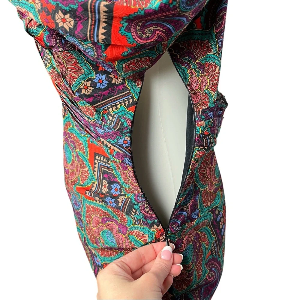 Veronica Beard Silk Floral Bodycon Dress Womens Size 8 New - Picture 13 of 14